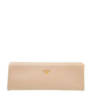 Prada Cammeo Nude East West Frame Clutch