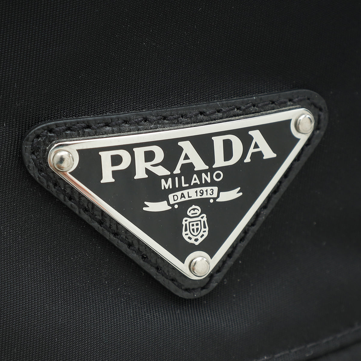 Prada Black Logo Re-Nylon Bucket Small Hat