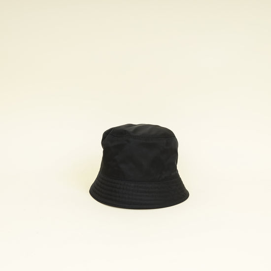 Prada Black Logo Re-Nylon Bucket Hat