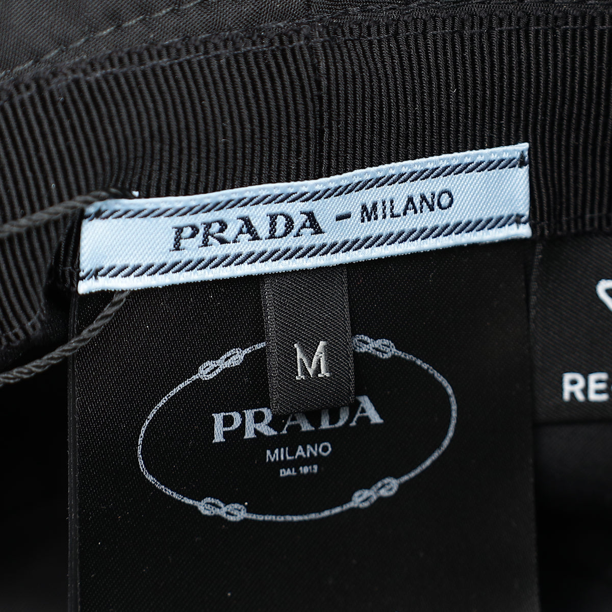 Prada Black Logo Re-Nylon Bucket Hat