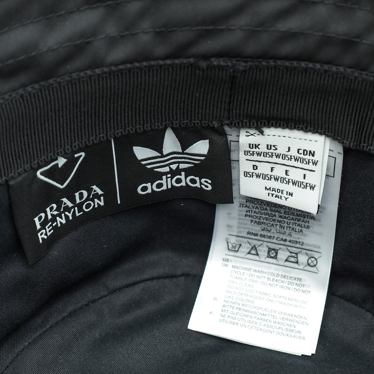 Prada x Adidas Black Re-Nylon Bucket Hat – THE CLOSET