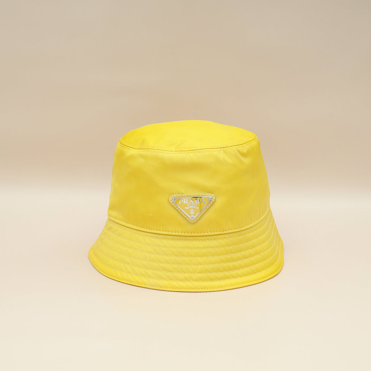 Prada Yellow Re-Nylon Bucket Hat-Prada-THE CLOSET