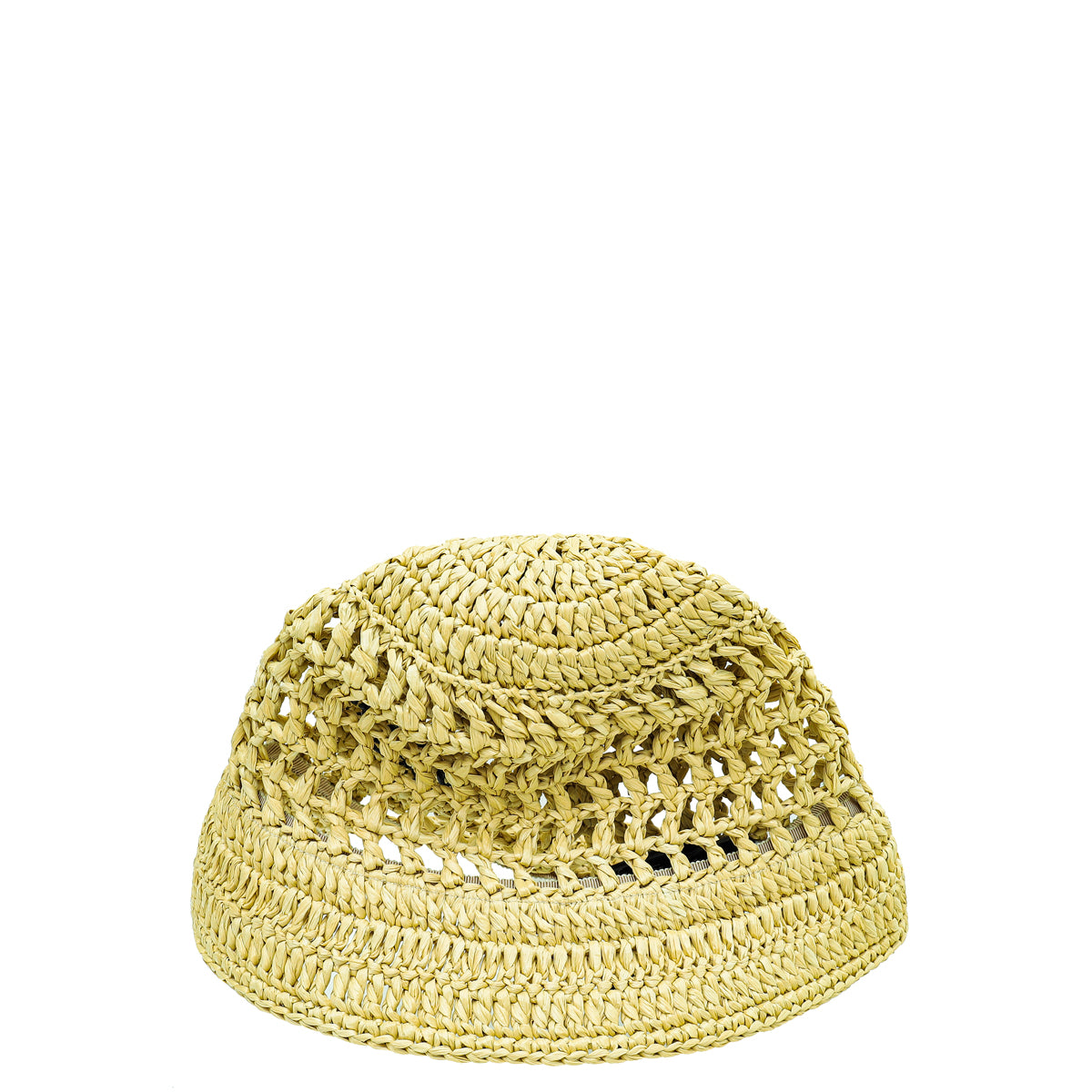 Prada Natural Logo Bucket Viscose Raffia Medium Hat-Prada-THE CLOSET