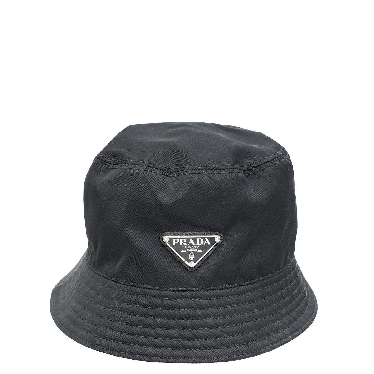 Prada Black Re-Nylon Bucket Medium Hat