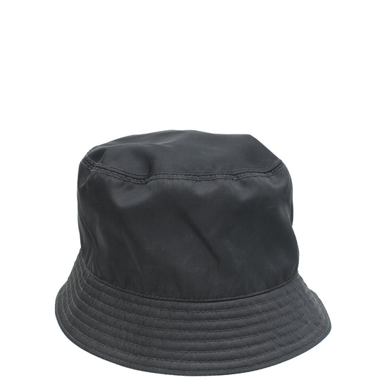 Prada Black Re-Nylon Bucket Medium Hat