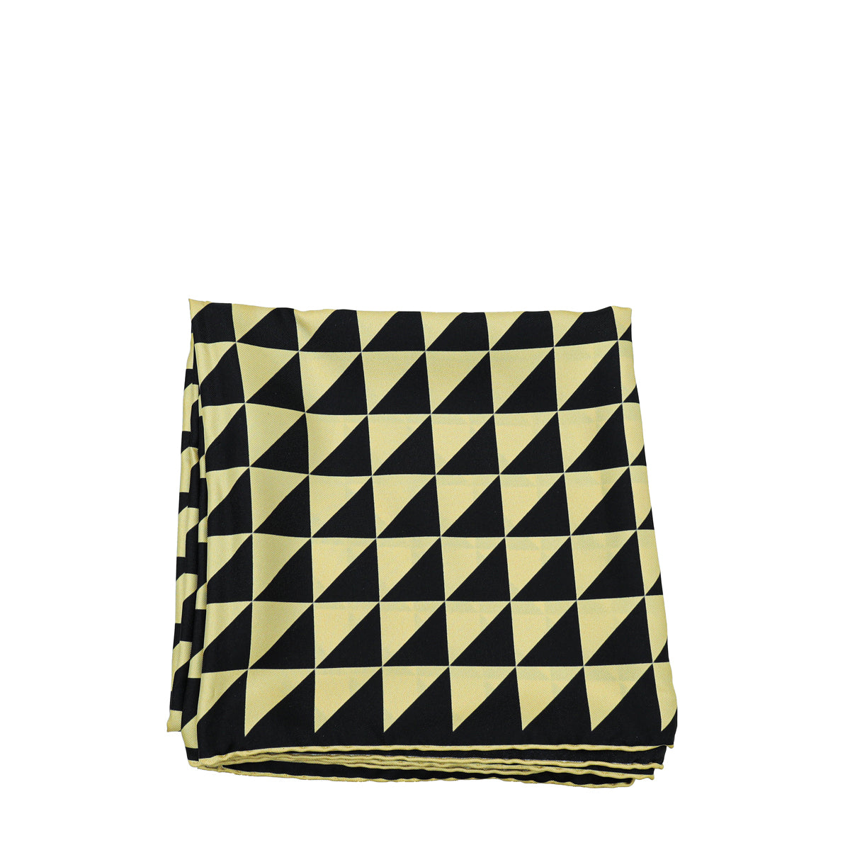 Prada Bicolor The Triangle Print Silk Square Scarf-Prada-THE CLOSET