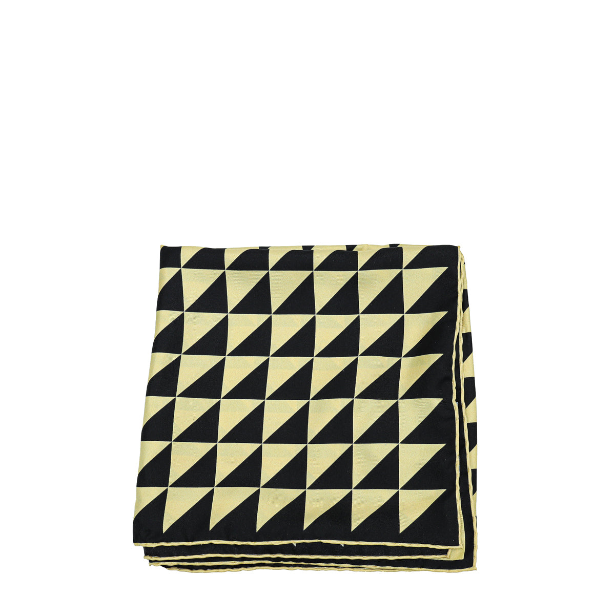 Prada Bicolor The Triangle Print Silk Square Scarf-Prada-THE CLOSET