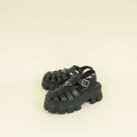 Prada Black Logo Foam Rubber Sandal 38