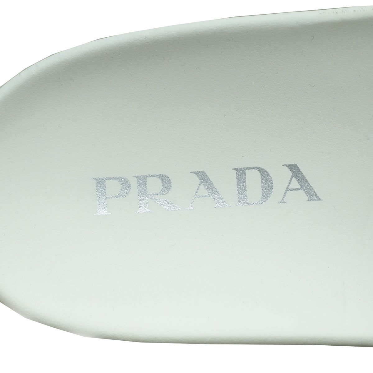 Prada White Logo Shearling Slide Sandal 36.5