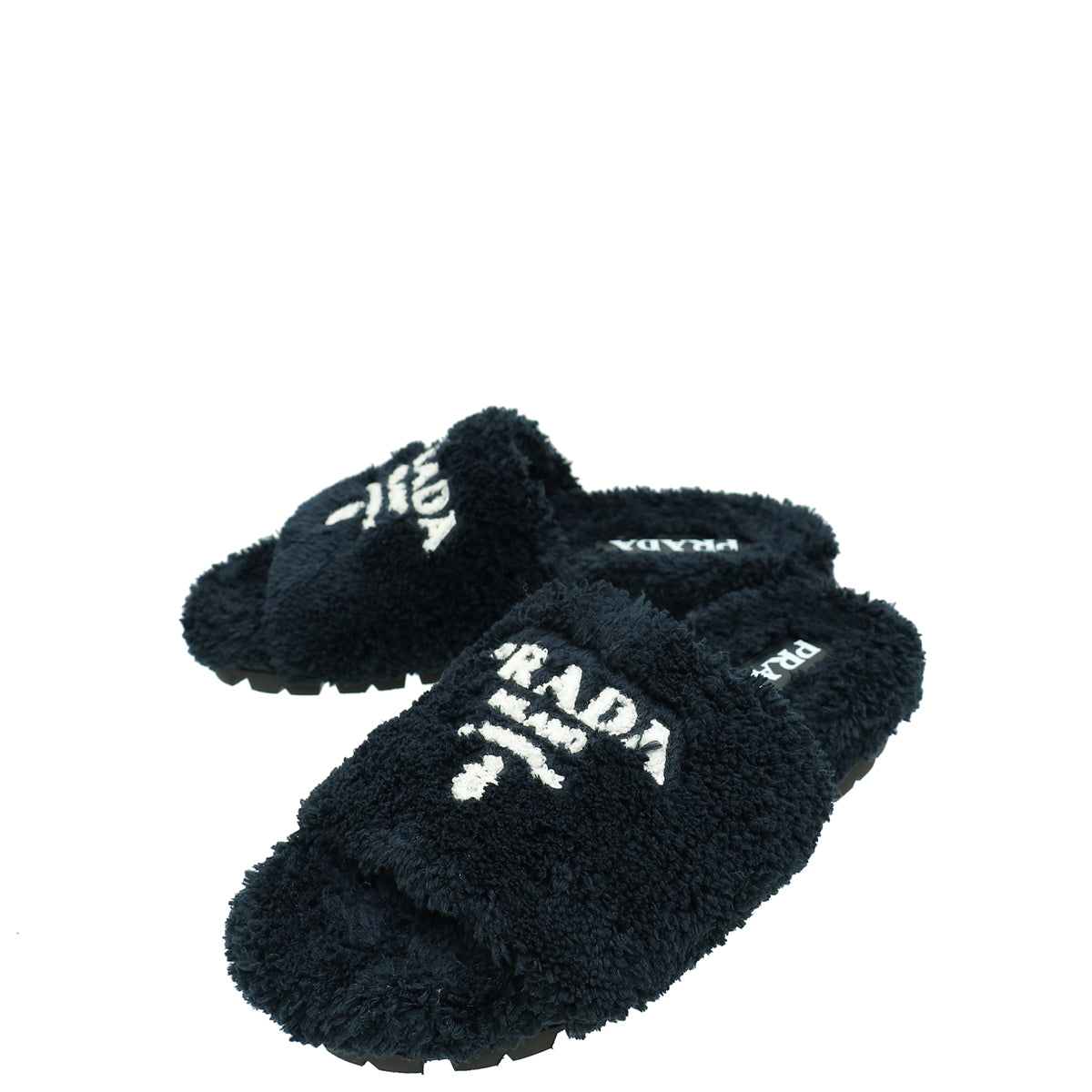 Prada Black Terry Cloth Slides 36-Prada-THE CLOSET