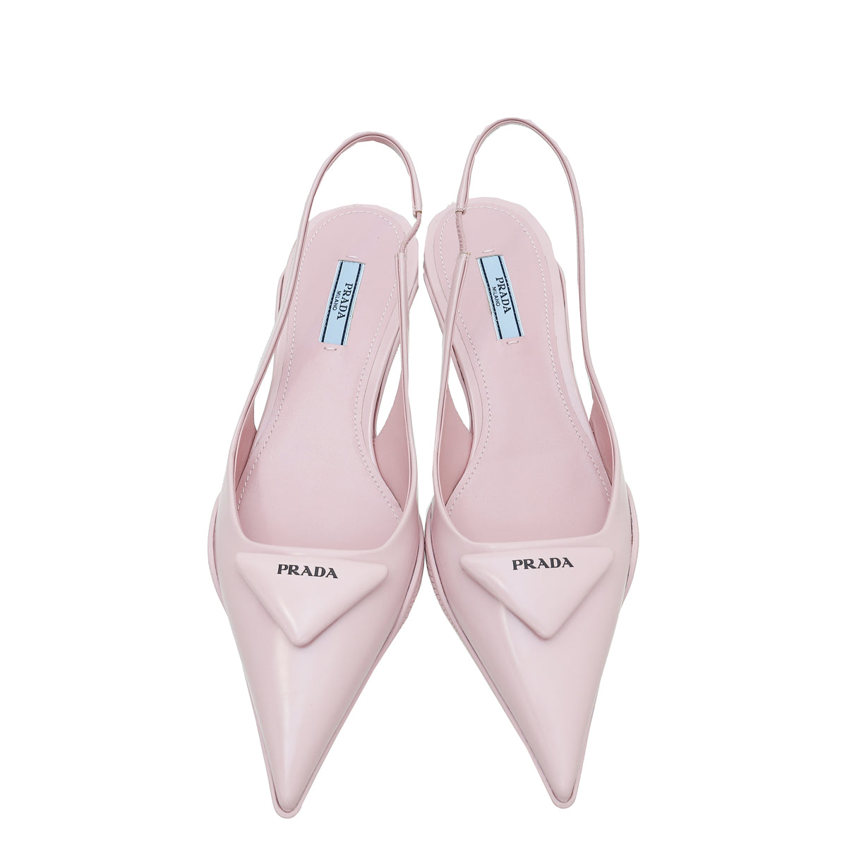 Prada Pink Soft Padded Slingback Heels 38