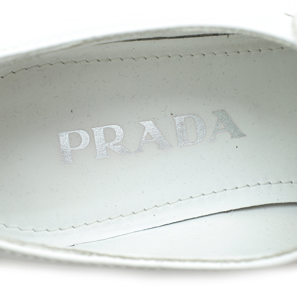 Prada White Brushed Loafers 36