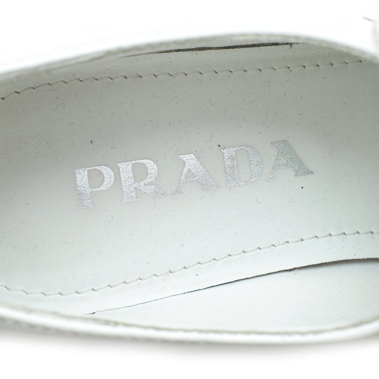 Prada White Brushed Loafers 36