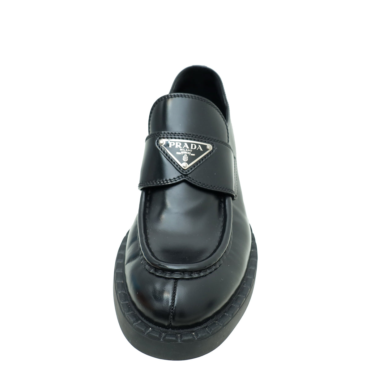 Prada Chocolate Brushed Loafers 37-Prada-THE CLOSET