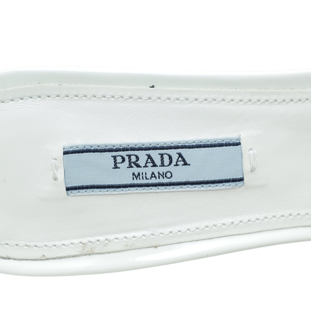 Prada White Logo Clear PVC Slide Mules 37