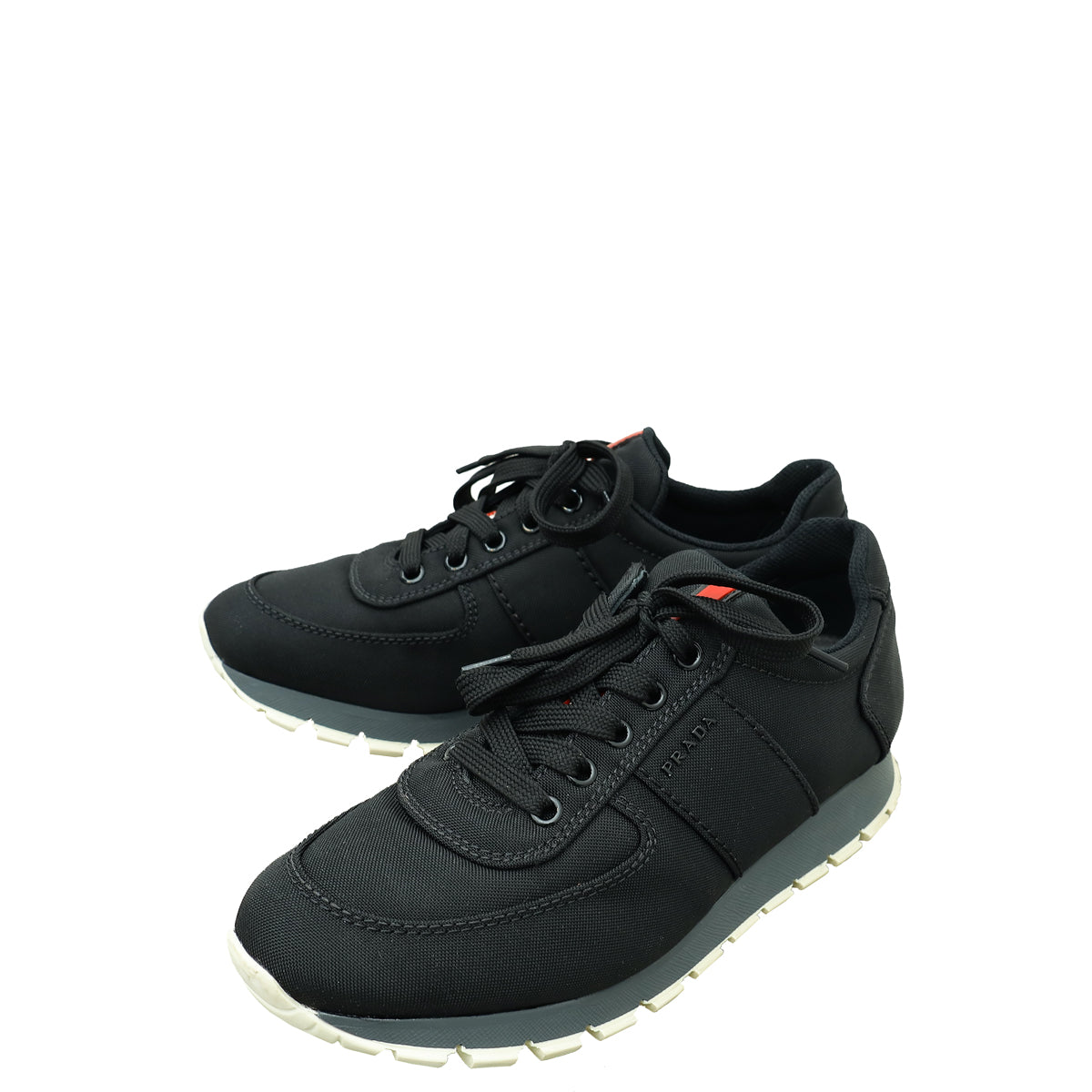Prada Black Logo Nylon Sneaker 37-Prada-THE CLOSET