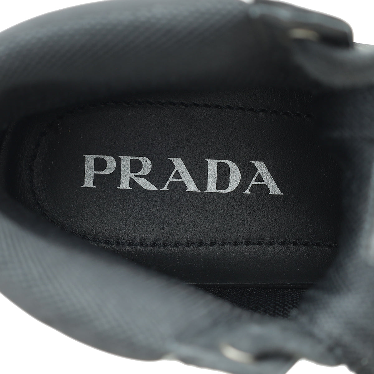 Prada Black Re-Nylon Gabardine High Top Sneakers 38.5