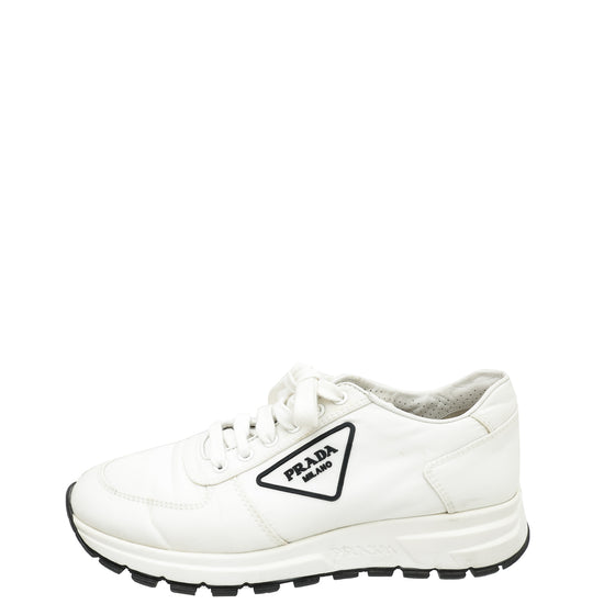 Prada White Re-Nylon Econyl Prax 01 Sneakers 38.5