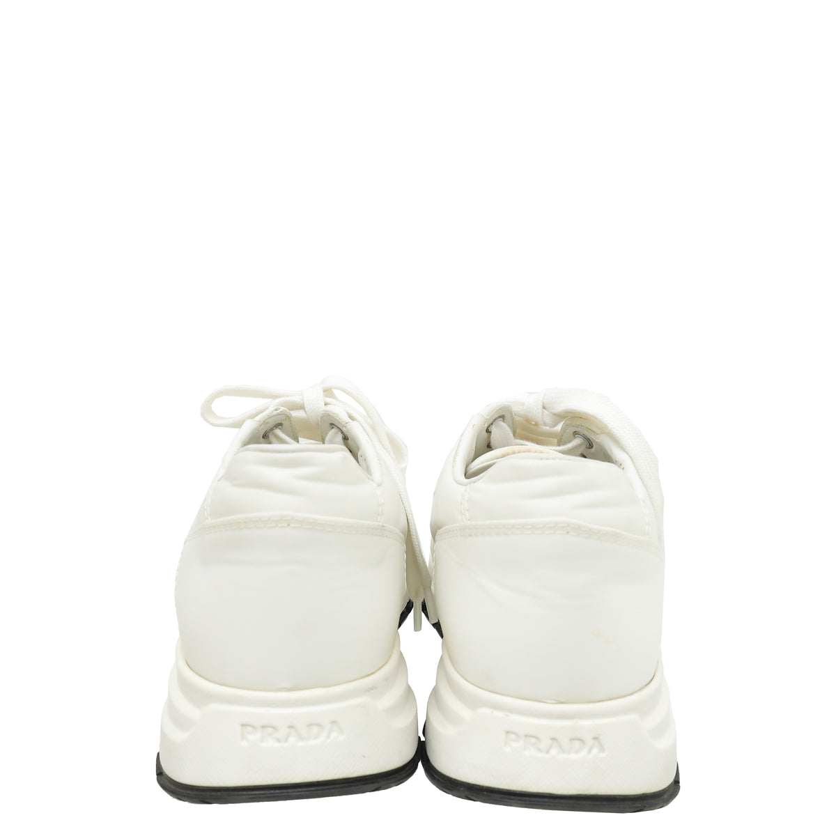 Prada White Re-Nylon Econyl Prax 01 Sneakers 38.5