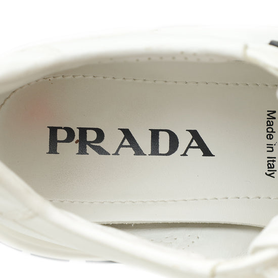 Prada White Re-Nylon Econyl Prax 01 Sneakers 38.5