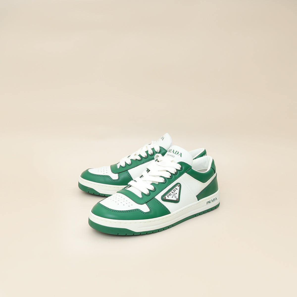 Prada Bicolor Downtown Perforated Sneakers 37.5-Prada-THE CLOSET
