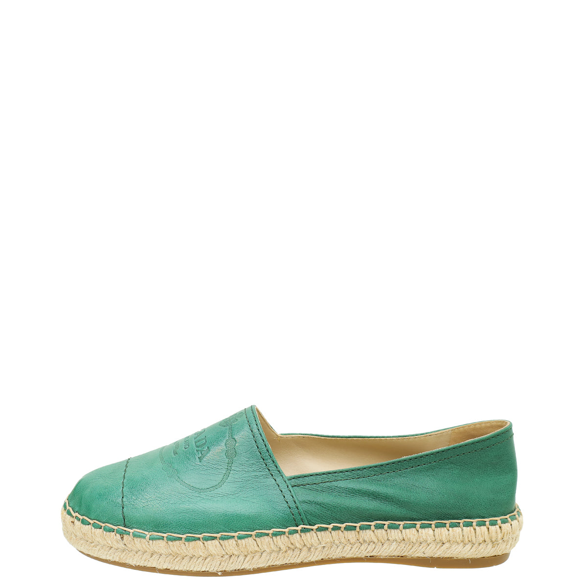 Prada Green Logo Espadrille 39