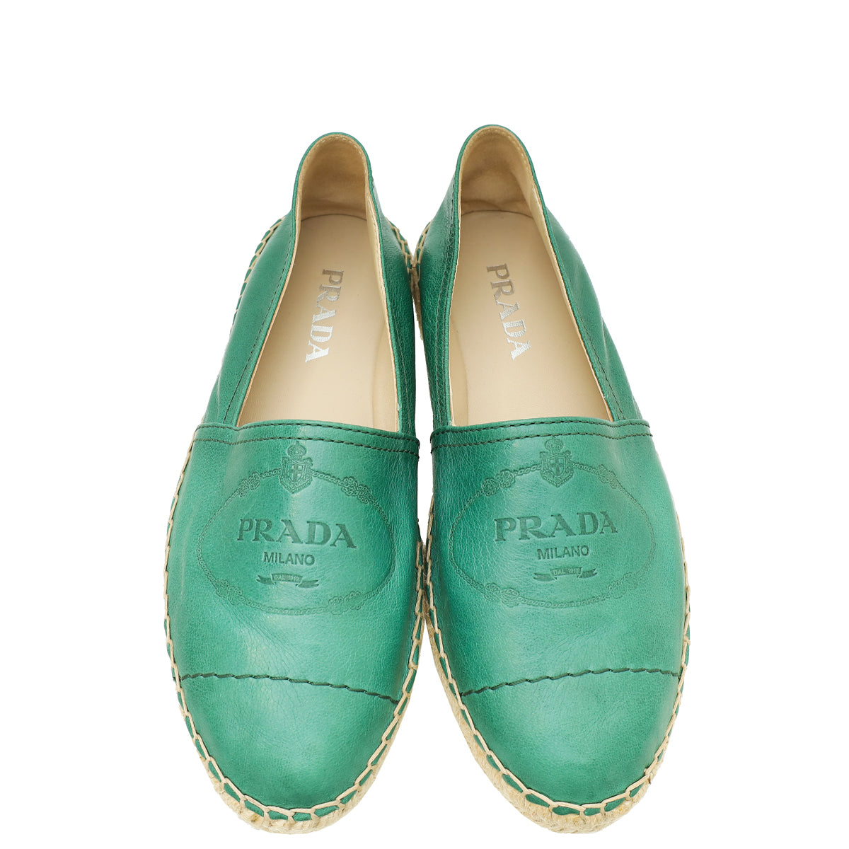 Prada Green Logo Espadrille 39