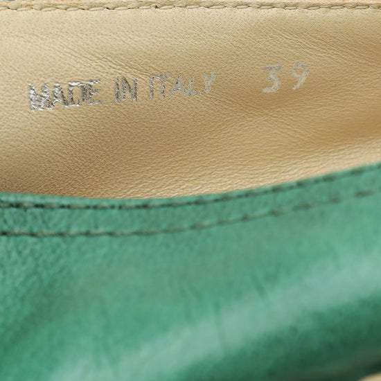 Prada Green Logo Espadrille 39