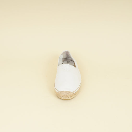 Prada White Nappa Espadrille 40