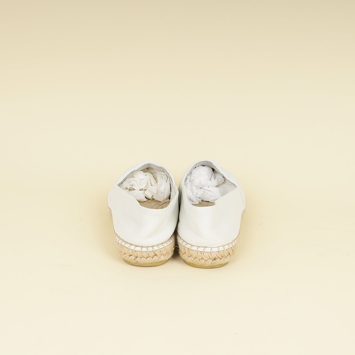 Prada White Nappa Espadrille 40