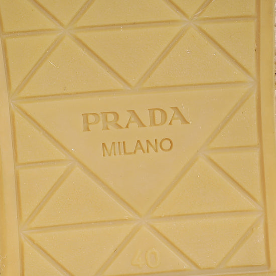 Prada White Nappa Espadrille 40