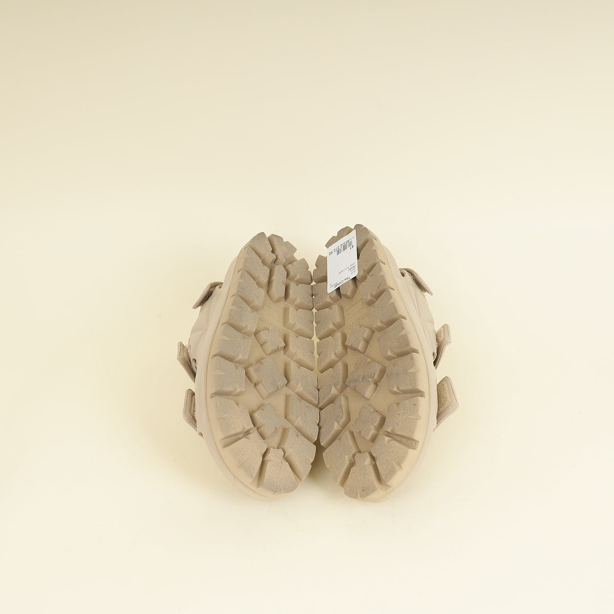 Prada Beige Logo Strap Chunky Sandal 41-Prada-THE CLOSET