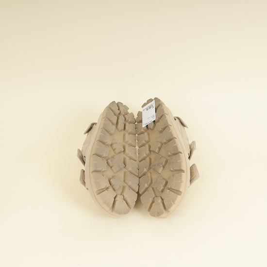 Prada Beige Logo Strap Chunky Sandal 41-Prada-THE CLOSET