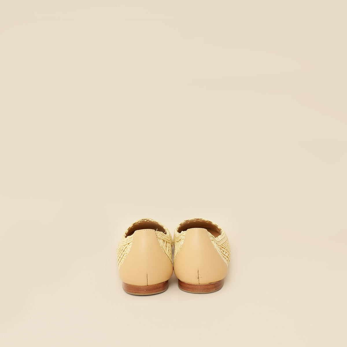 Prada Bicolor Raffia Flat Ballerina 35.5-Prada-THE CLOSET