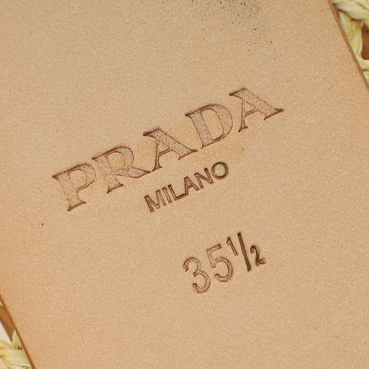 Prada Bicolor Raffia Flat Ballerina 35.5-Prada-THE CLOSET