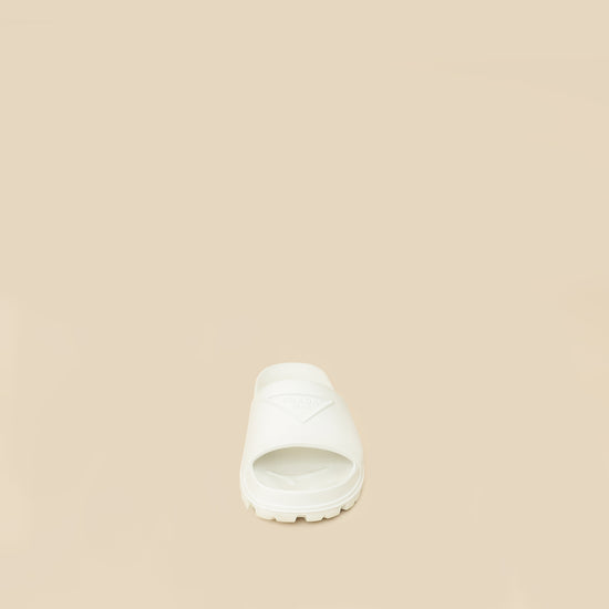 Prada White Extra Light Rubber Slides Sandal 36-Prada-THE CLOSET