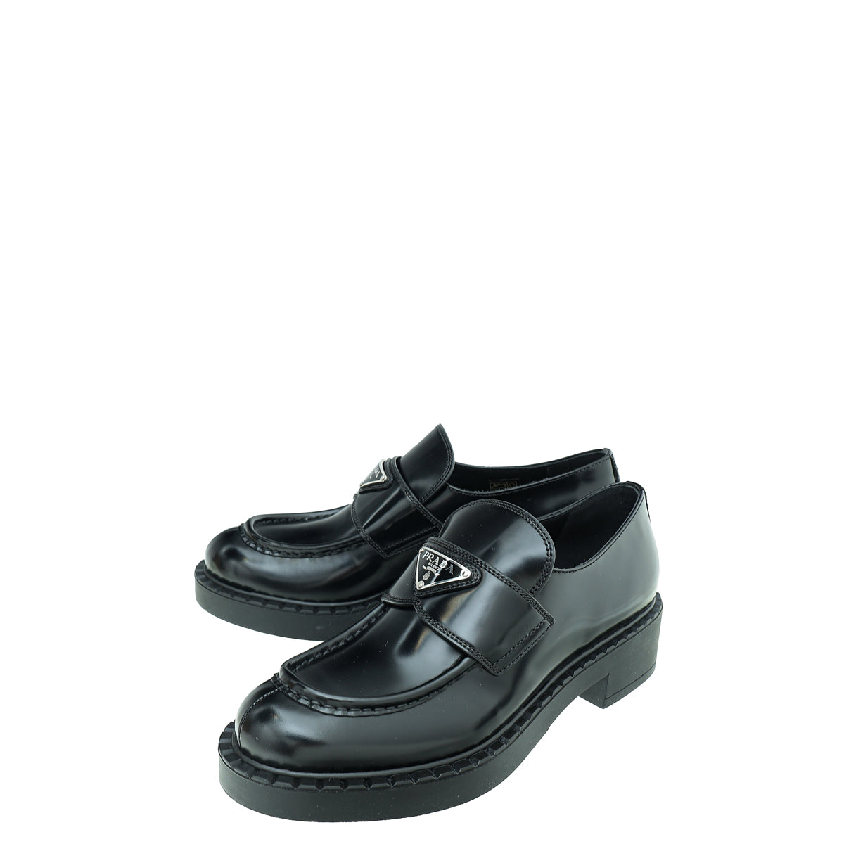 Prada Chocolate Brushed Loafers 38.5-Prada-THE CLOSET