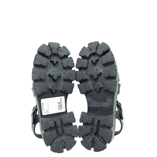 Load image into Gallery viewer, Prada Black Foam Rubber Sandal 38
