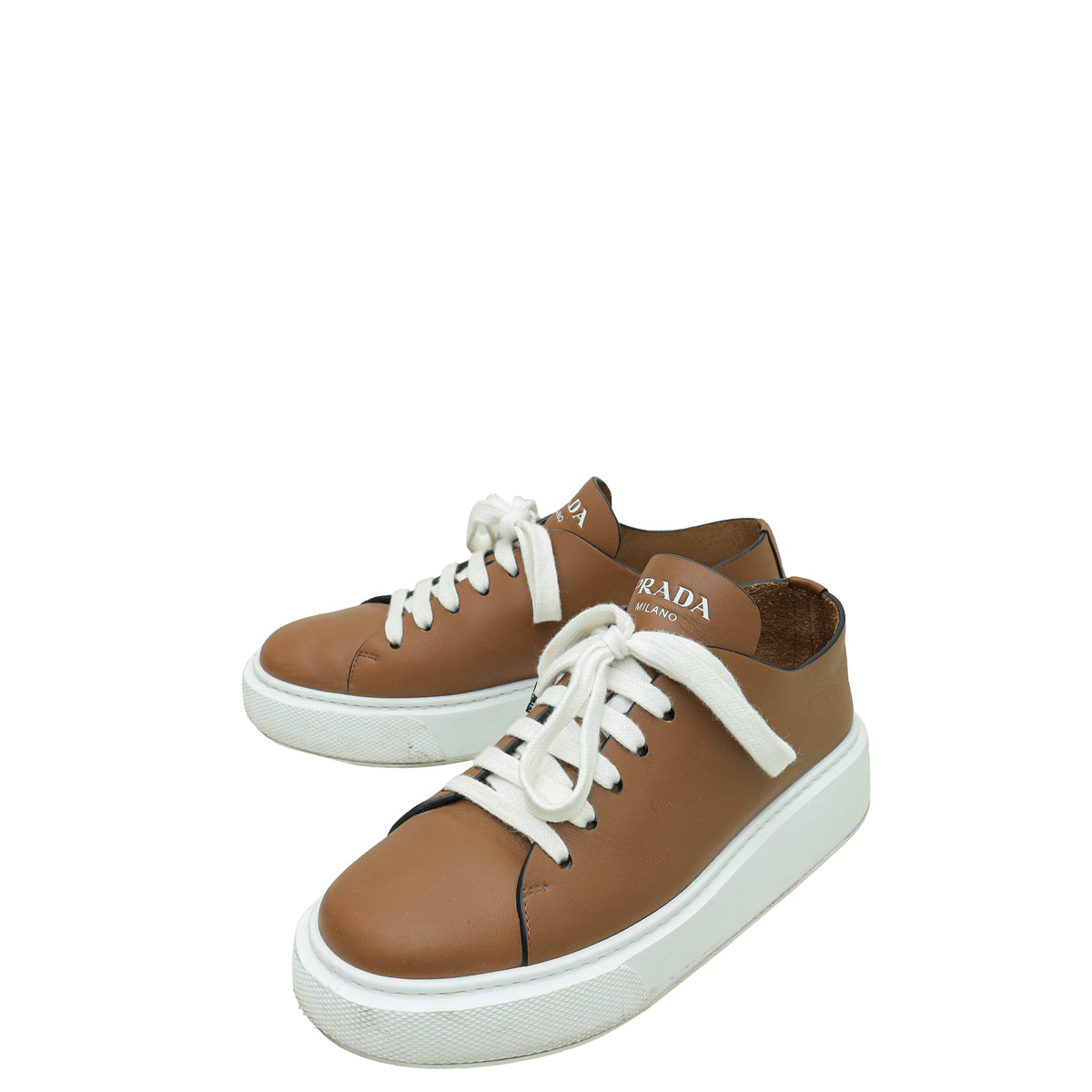 Prada Brown Logo Sneaker 39-Prada-THE CLOSET