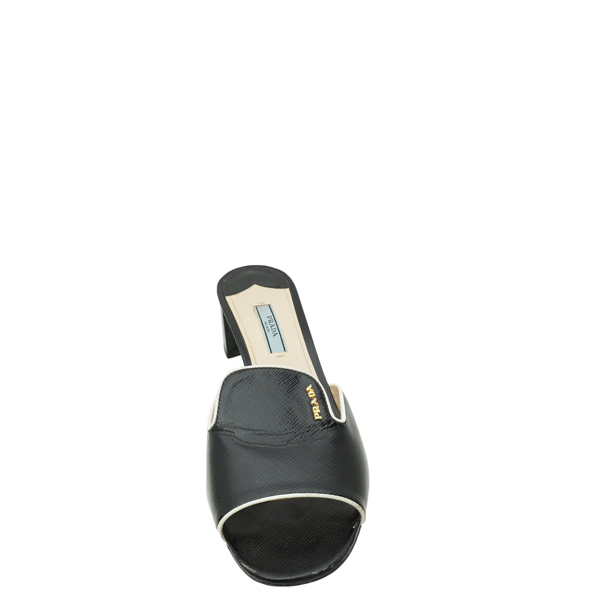 Prada Black Logo Mules 40.5