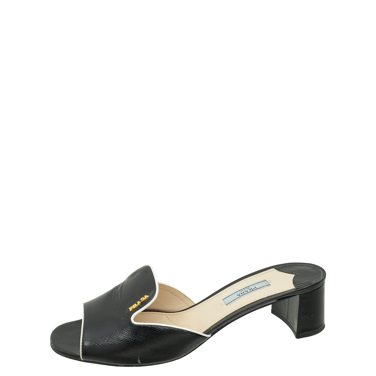 Prada Black Logo Mules 40.5