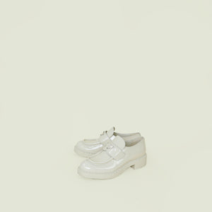 Prada Light Beige Triangle Logo Loafer 40