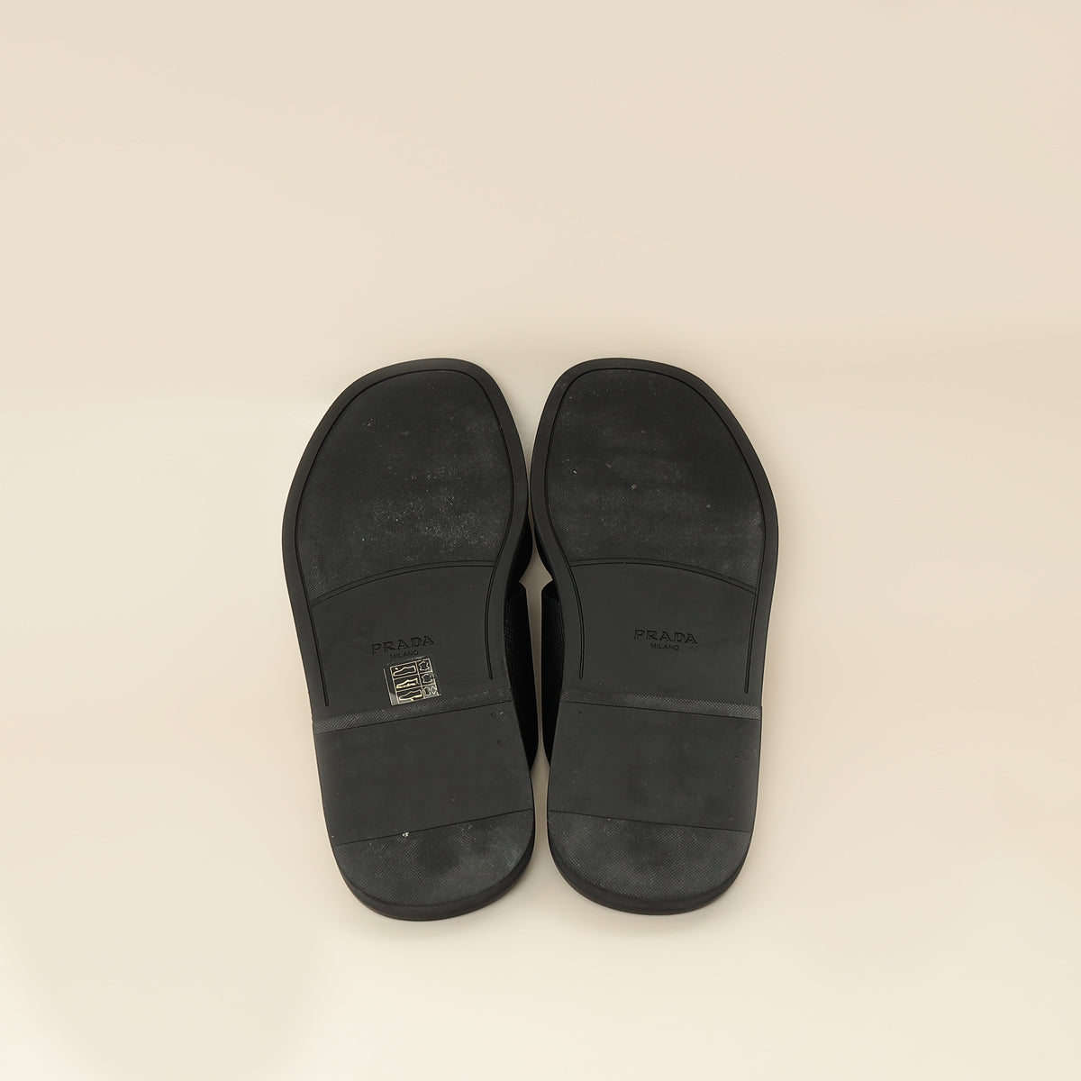 Prada Black Logo Crisscross Slides Men's Sandal 9.5-Prada-THE CLOSET