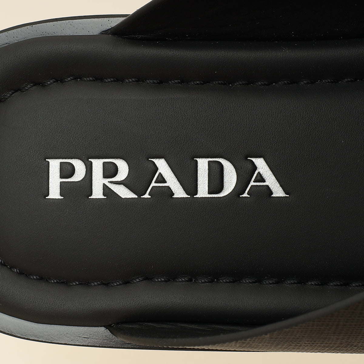 Prada Black Logo Crisscross Slides Men's Sandal 9.5-Prada-THE CLOSET