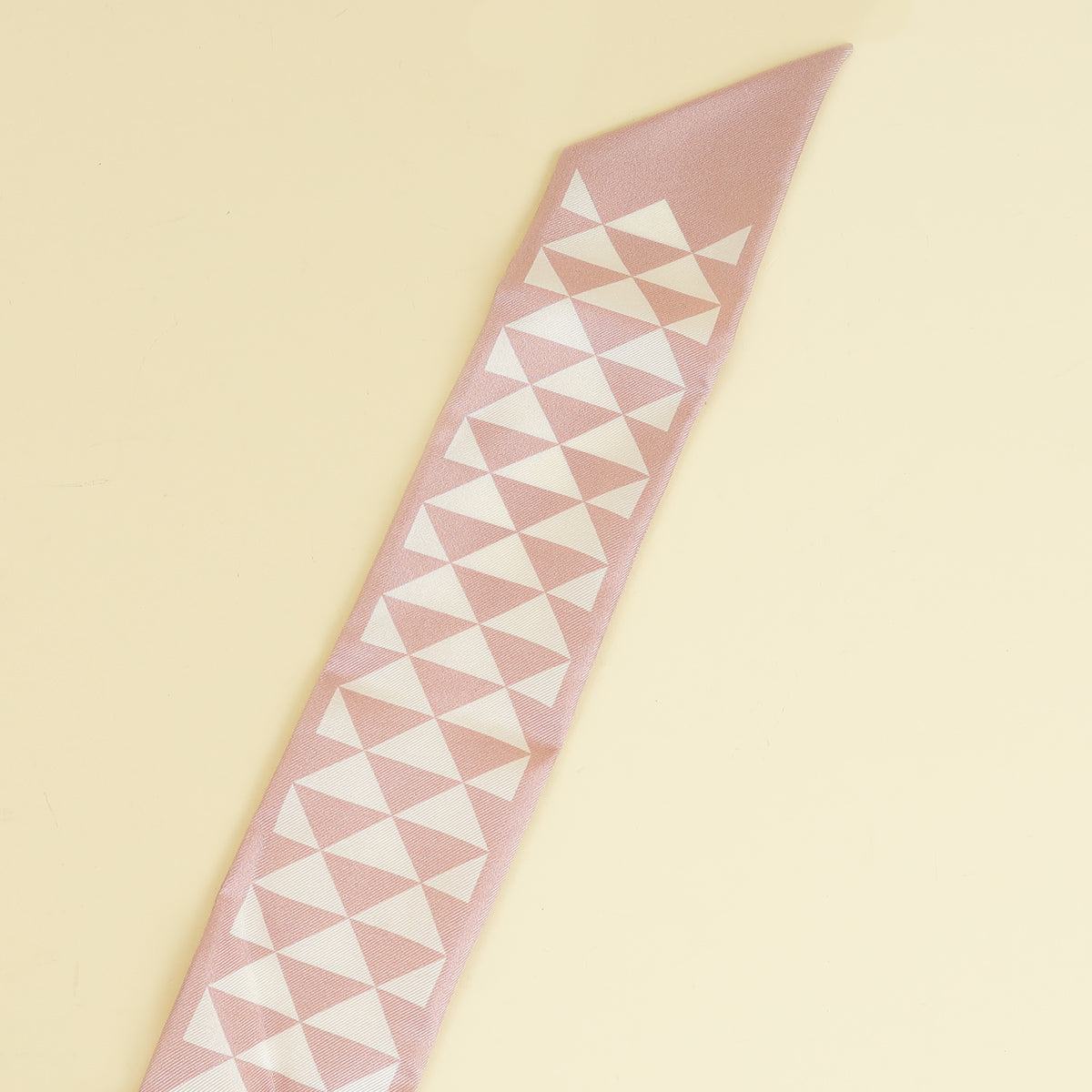 Prada Bicolor Triangle Symbole Print Silk Twill Scarf