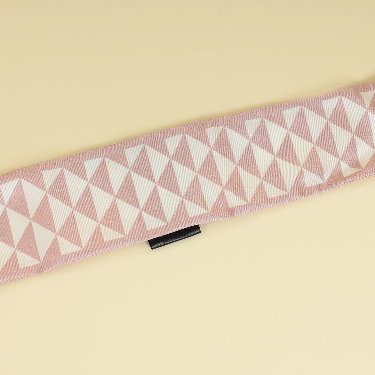 Prada Bicolor Triangle Symbole Print Silk Twill Scarf