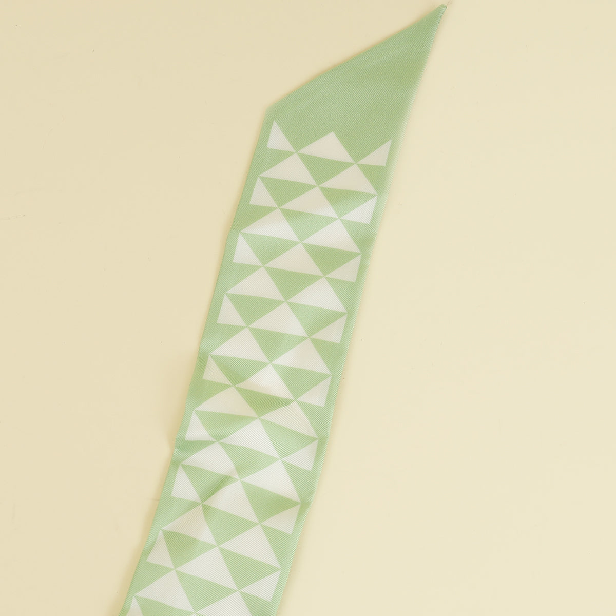 Prada Bicolor Triangle Symbole Print Silk Twill Scarf