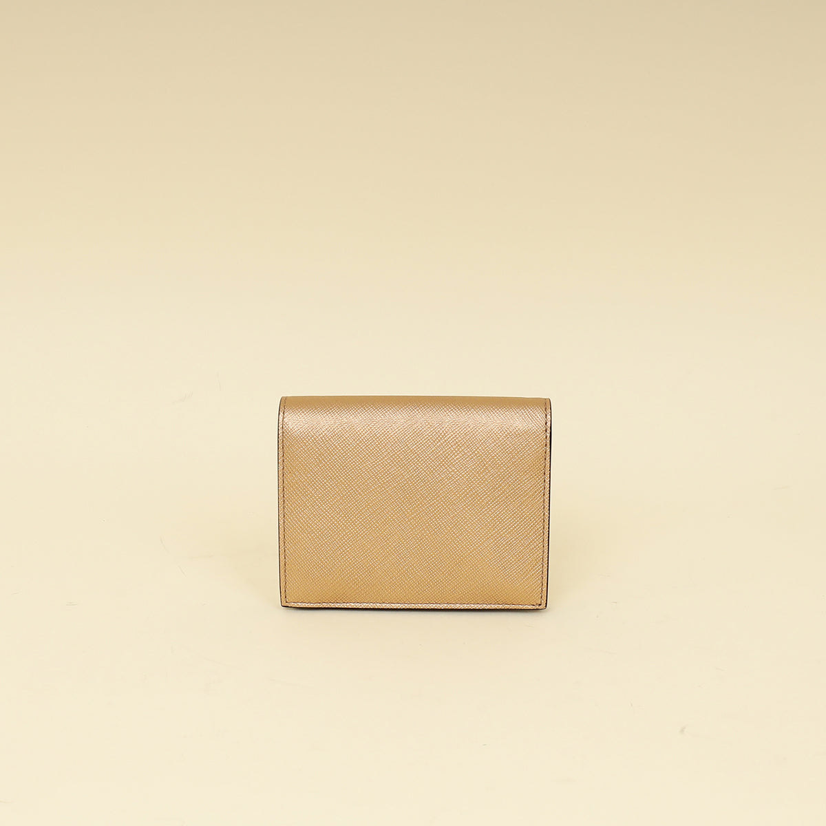 Prada Metallic Champaign Gold Shine Small Wallet-Prada-THE CLOSET