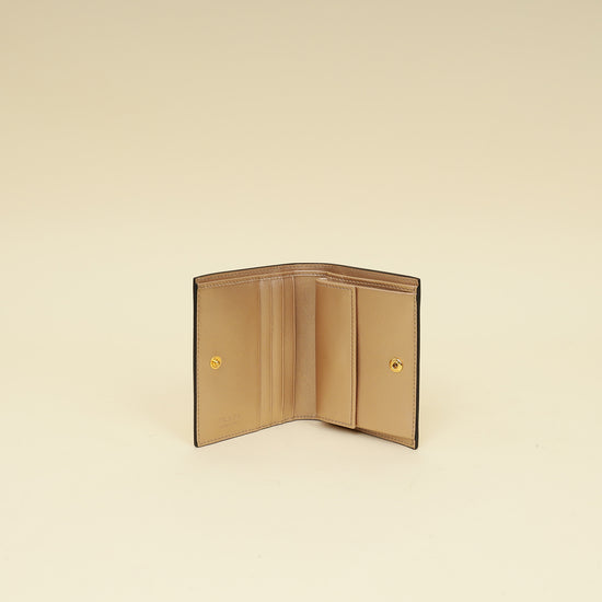 Prada Metallic Champaign Gold Shine Small Wallet-Prada-THE CLOSET