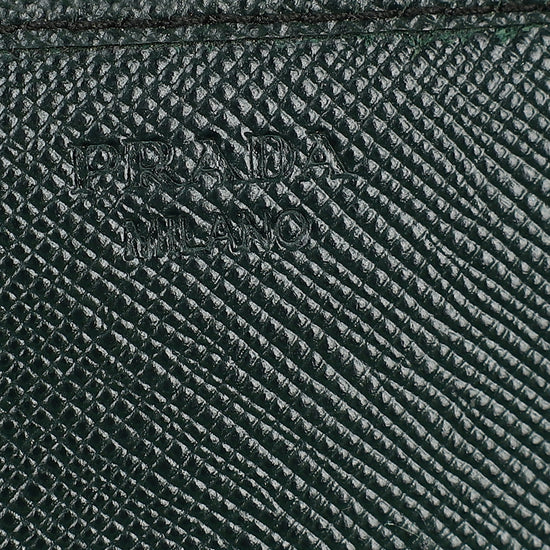 Prada Dark Green Lux Long Continental Wallet-Prada-THE CLOSET